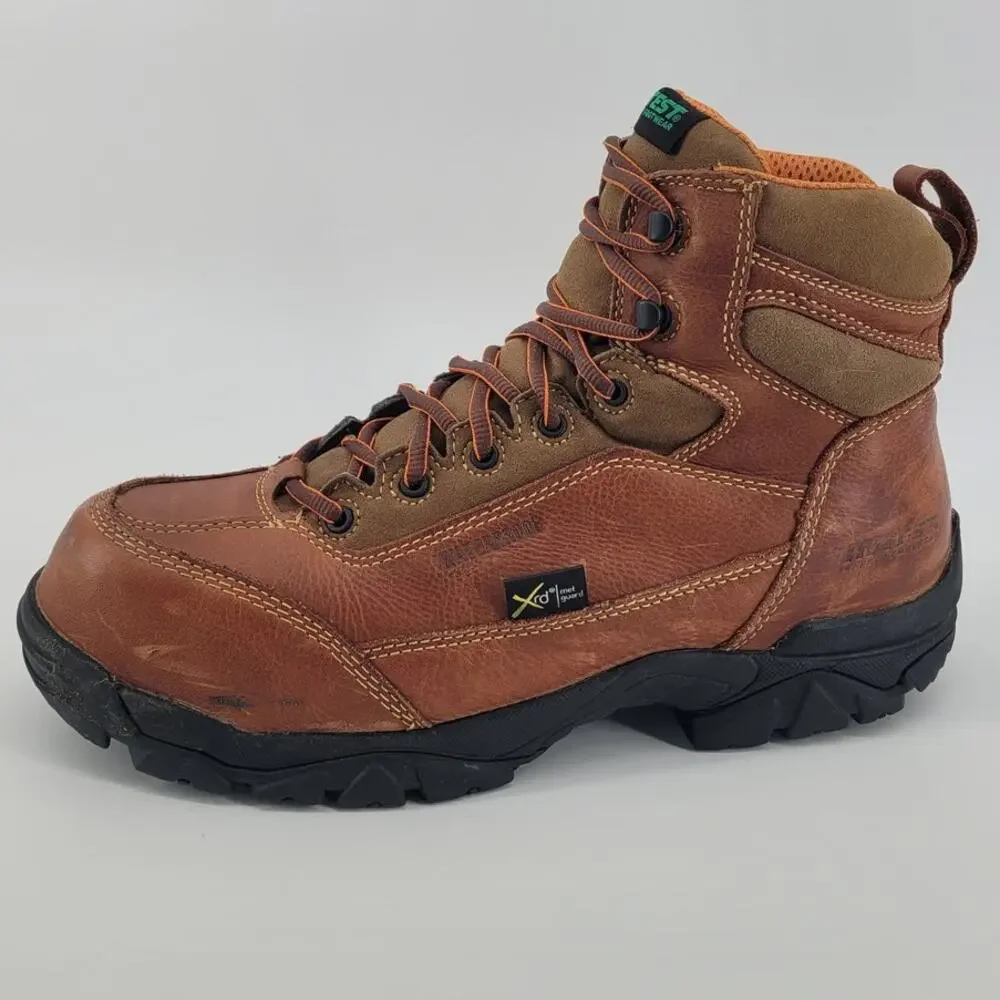 Hytest Apex Waterproof Composite Toe Work Boots 11.5W Brown Construction Safety